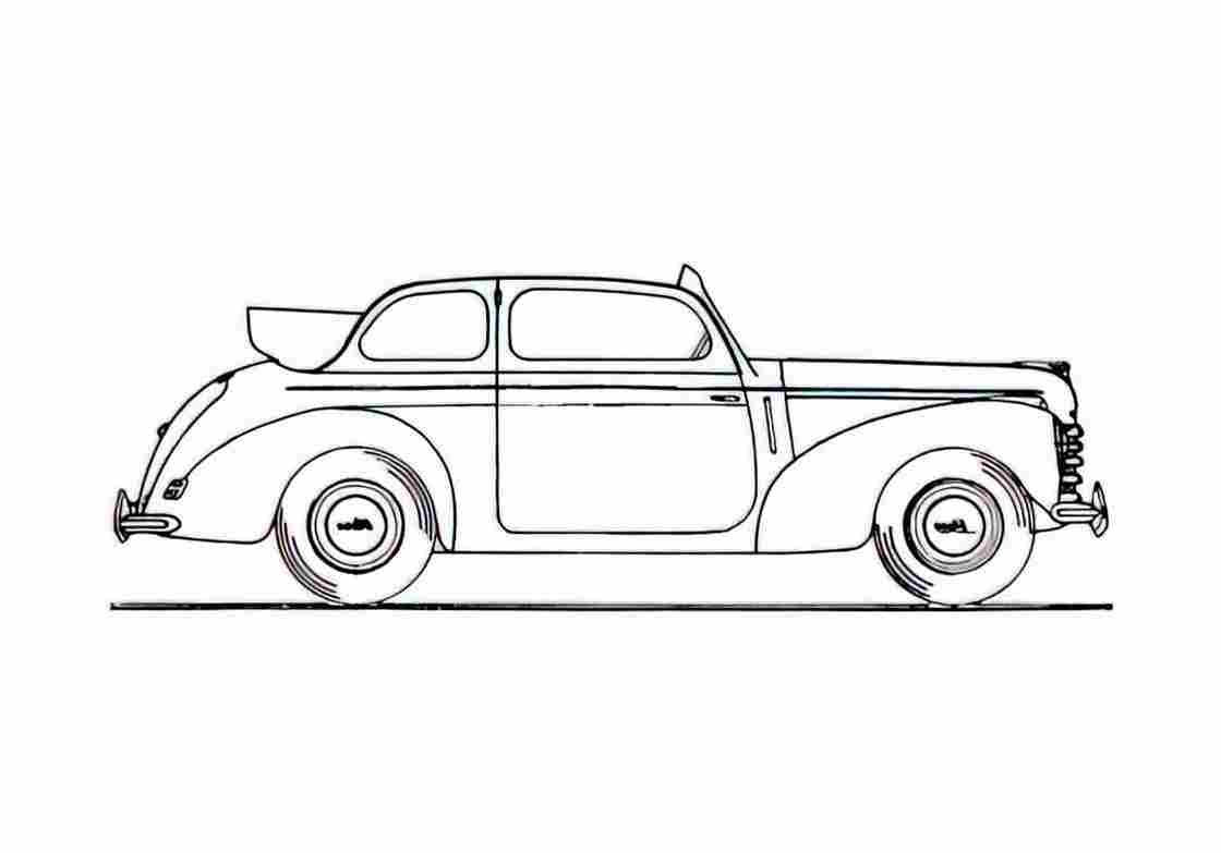 Blueprint Skoda 1101S Cabriolet 1949 A4 Photo Print