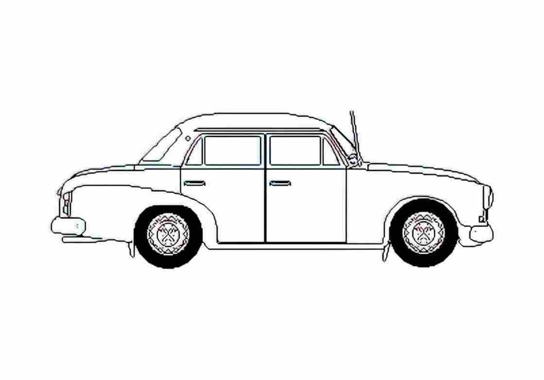 Blueprint Skoda 1202 Sedan 1961 A4 Photo Print