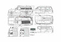 Blueprint Skoda 1202 Station Wagon 1961 A4 Photo Print
