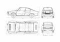 Blueprint Skoda 130RS Coupe 1977 A4 Photo Print