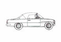 Blueprint Skoda 450 Felicia Coupe 1957 A4 Photo Print