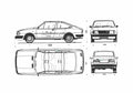 Blueprint Skoda 55 Rapid Coupe 1984 A4 Photo Print