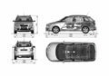 Blueprint Skoda Fabia Combi Wagon 2008 A4 Photo Print