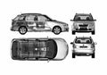 Blueprint Skoda Fabia Estate Wagon 2008 A4 Photo Print
