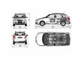 Blueprint Skoda Fabia I 6Y) Wagon 2007 A4 Photo Print