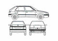 Blueprint Skoda Felicia Hatchback 1994 A4 Photo Print