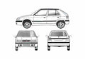 Blueprint Skoda Felicia II Hatchback 1998 A4 Photo Print