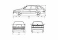 Blueprint Skoda Felicia Wagon 1999 A4 Photo Print
