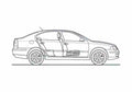 Blueprint Skoda Octavia Hatchback 2005 A4 Photo Print