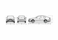 Blueprint Skoda Octavia Hatchback 2007 A4 Photo Print