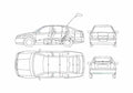 Blueprint Skoda Octavia I 1U) Hatchback 2005 A4 Photo Print