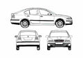 Blueprint Skoda Octavia II 1Z) Hatchback 2005 A4 Photo Print