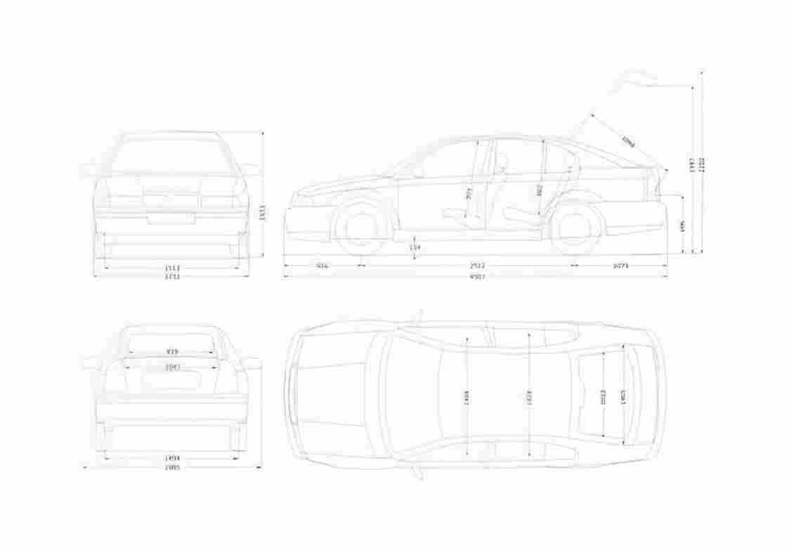 Blueprint Skoda Octavia Tour Hatchback 1996 A4 Photo Print