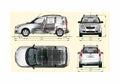 Blueprint Skoda Praktik Minivan 2007 A4 Photo Print