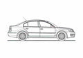 Blueprint Skoda Superb Sedan 2006 A4 Photo Print