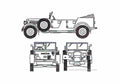 Blueprint Skoda Superb Type 957 Kubelwagen Cabriolet A4 Photo Print