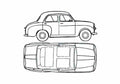 Blueprint Standard Eight Sedan 1956 A4 Photo Print
