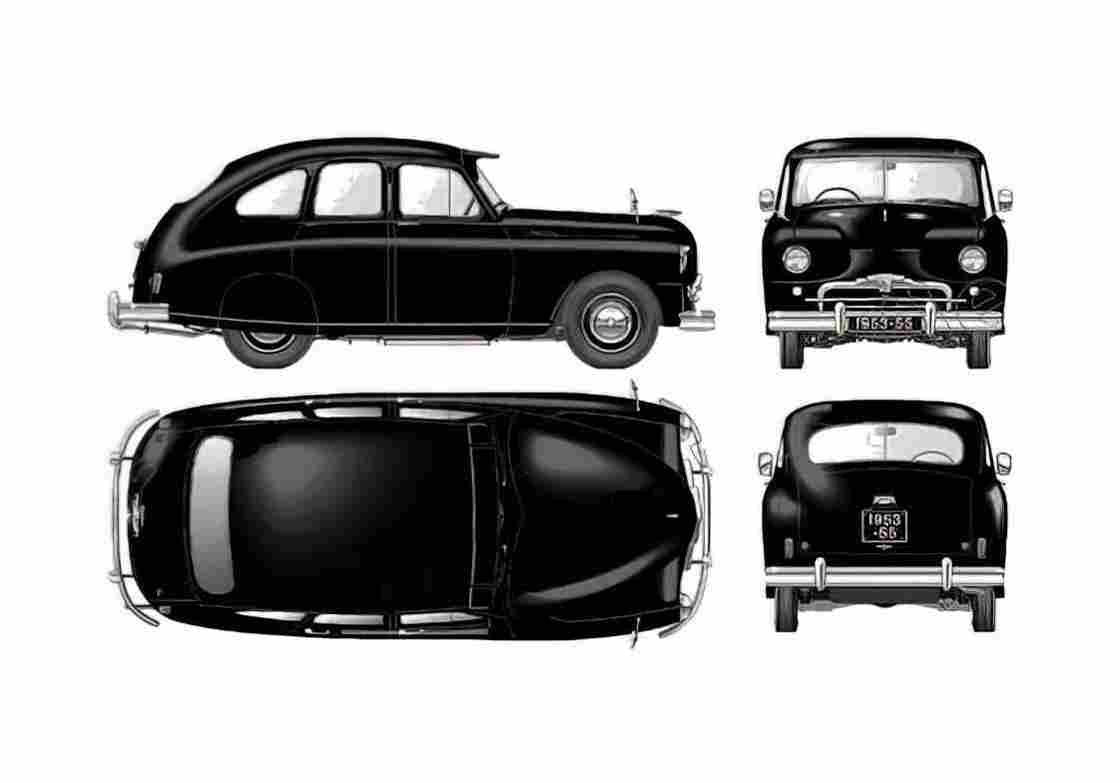 Blueprint Standard Vanguard Phase 1A Wagon 1953 A4 Photo Print