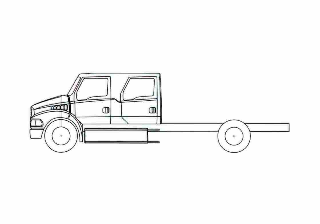 Blueprint Sterling Crewcab Truck A4 Photo Print