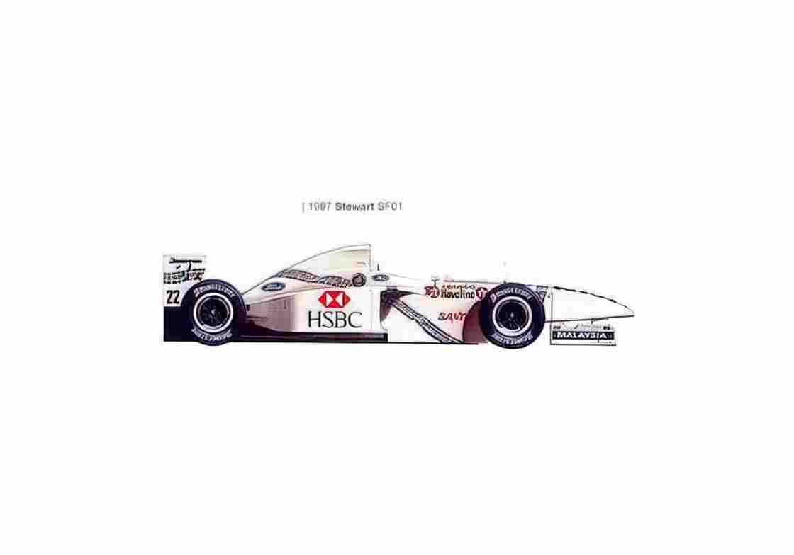 Blueprint Stewart SF01 F1 OW 1997 01 A4 Photo Print