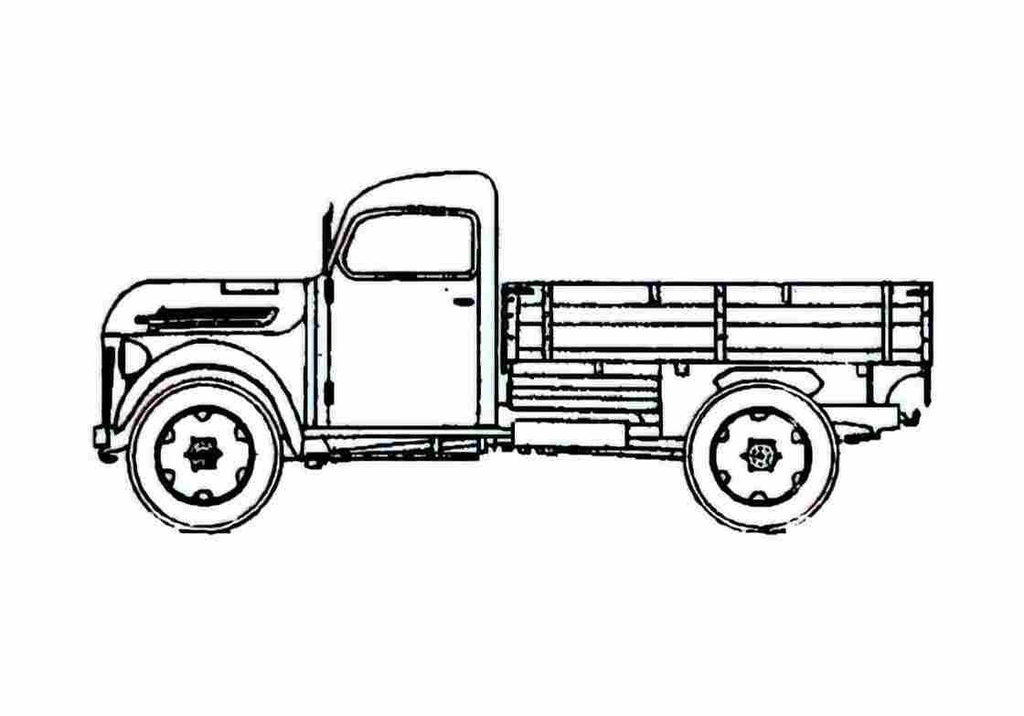 Blueprint Steyr 1500 Truck A4 Photo Print