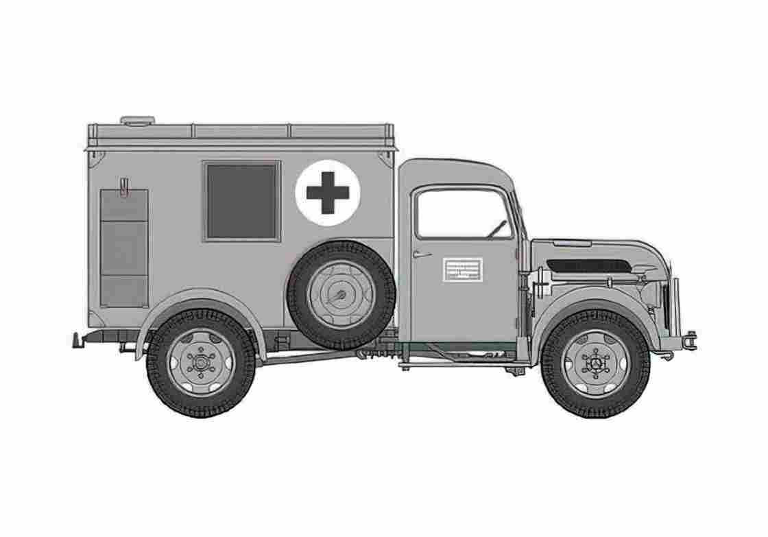 Blueprint Steyr 1500A Ambulance Truck 1941 A4 Photo Print