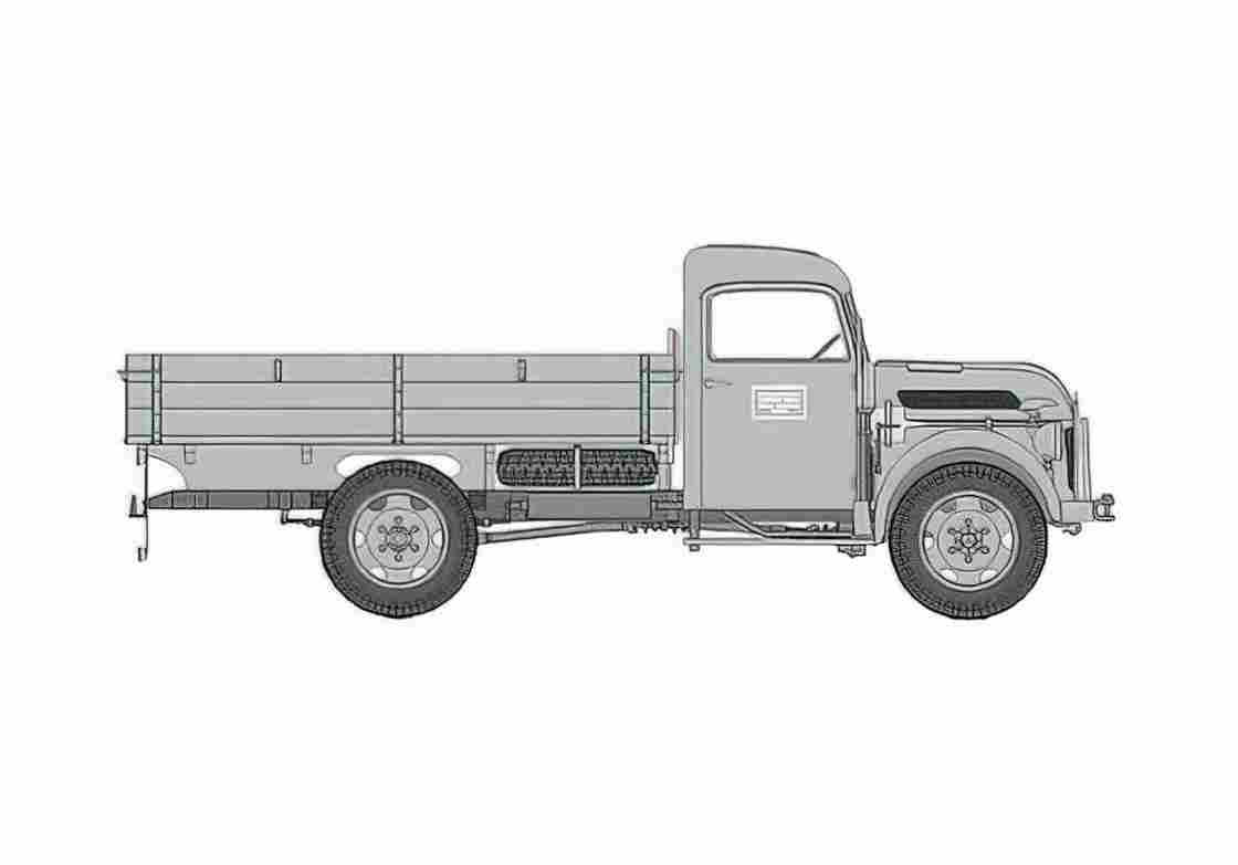 Blueprint Steyr 2000A Light Army Truck 1944 A4 Photo Print