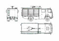 Blueprint Steyr Daimler Puch 1213S21 Rosenbauer Fire Truck 1987 A4 Photo Print