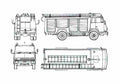 Blueprint Steyr Daimler Puch 790 Rosenbauer Fire Truck 1971 A4 Photo Print