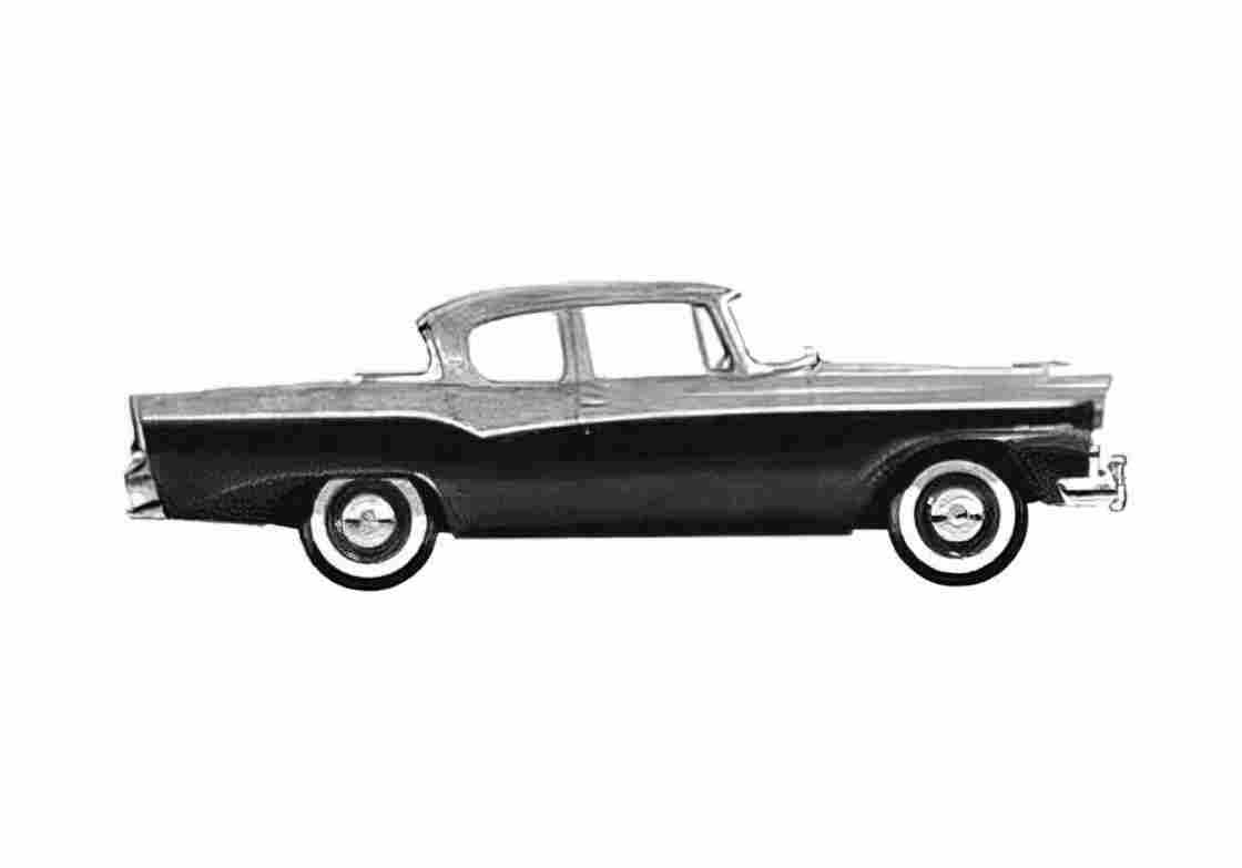 Blueprint Studebaker Champion 6 Sedan 1956 A4 Photo Print