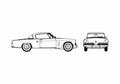 Blueprint Studebaker Champion Starliner Coupe 1953 A4 Photo Print