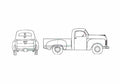 Blueprint Studebaker R Pick up 1950 A4 Photo Print