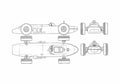 Blueprint Studebaker STP Special OW 1957 A4 Photo Print