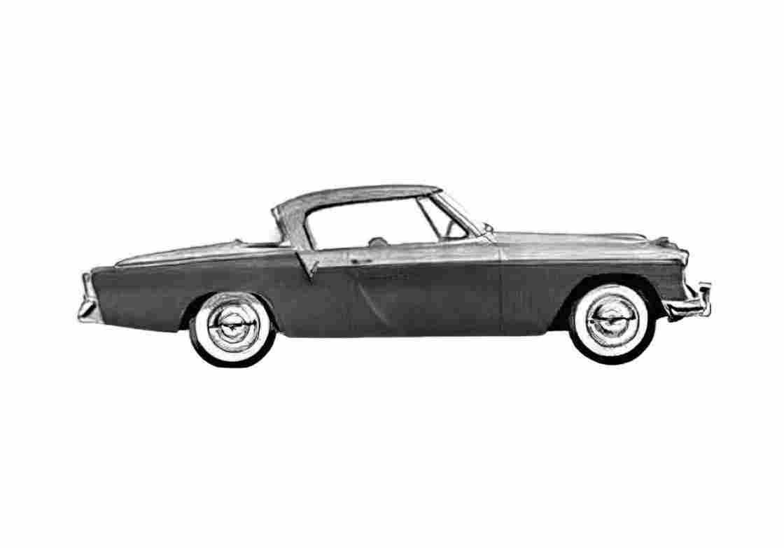Blueprint Studebaker Skyhawk Coupe 1956 A4 Photo Print