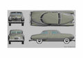 Blueprint Studebaker Starlight Coupe 1950 A4 Photo Print