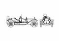 Blueprint Stutz Bearcat Cabriolet 1915 A4 Photo Print