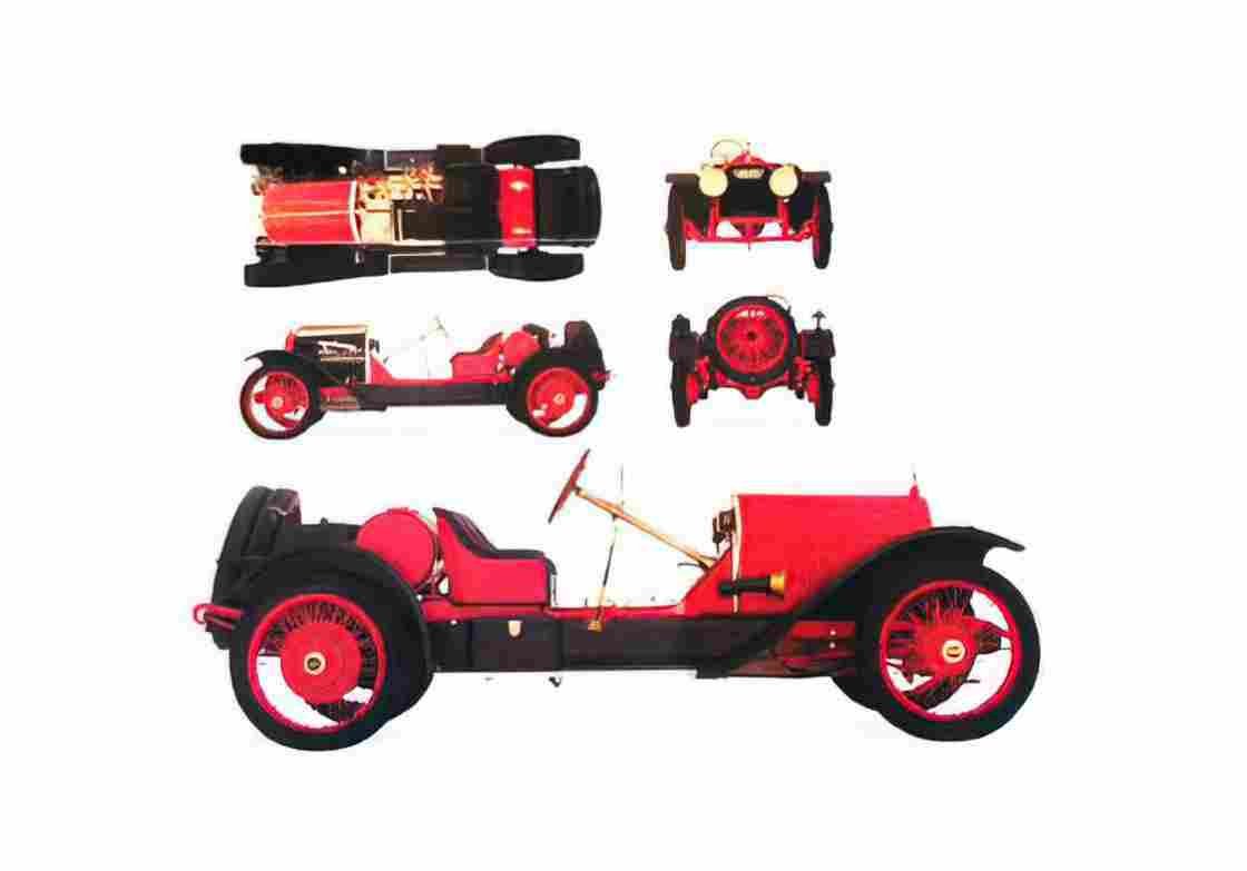 Blueprint Stutz Bearcat OW 1915 A4 Photo Print