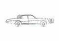 Blueprint Stutz IV Porte Sedan 1976 A4 Photo Print