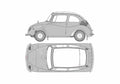 Blueprint Subaru 360 Deluxe K111 Hatchback 1911 A4 Photo Print