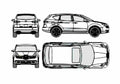 Blueprint Subaru B9 Tribeca Minivan 2006 A4 Photo Print