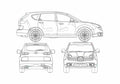 Blueprint Subaru B9 Tribeca Minivan 2007 A4 Photo Print