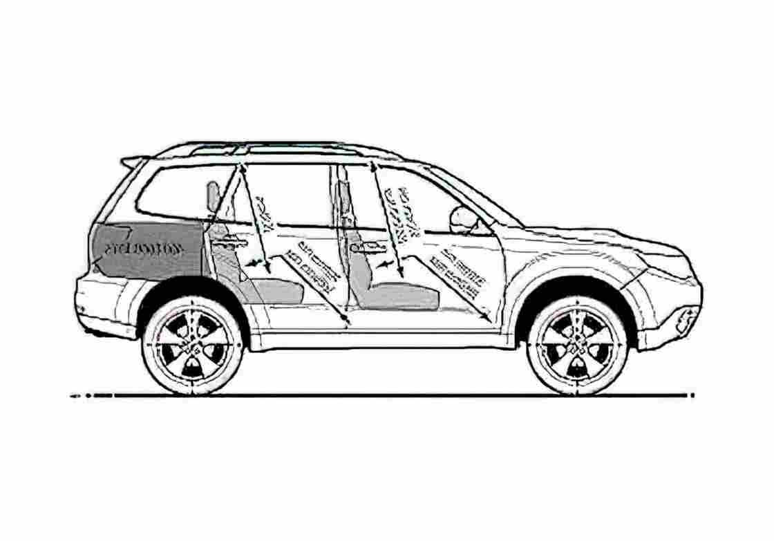 Blueprint Subaru Forester 20x SUV 2008 A4 Photo Print