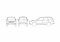 Blueprint Subaru Forester II SUV 2008 A4 Photo Print