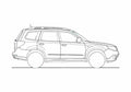 Blueprint Subaru Forester SUV 2008 A4 Photo Print
