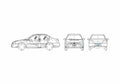 Blueprint Subaru Impreza Sedan 2005 A4 Photo Print