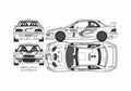 Blueprint Subaru Impreza WRC Coupe 2000 A4 Photo Print