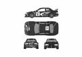 Blueprint Subaru Impreza WRC Monte Carlo Coupe 1999 A4 Photo Print