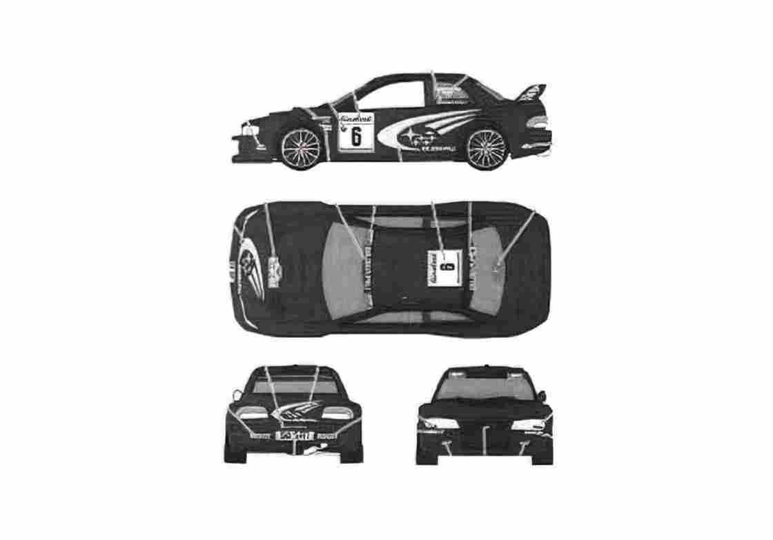 Blueprint Subaru Impreza WRC Monte Carlo Coupe 1999 A4 Photo Print