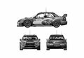 Blueprint Subaru Impreza WRC Monte Carlo Sedan 2005 A4 Photo Print