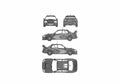 Blueprint Subaru Impreza WRC Rally Great Britain Sedan 2005 A4 Photo Print